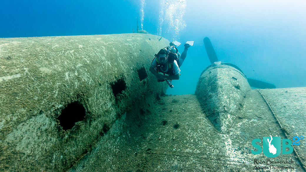 A very different style of exploring an airplane - exclusive for divers only!